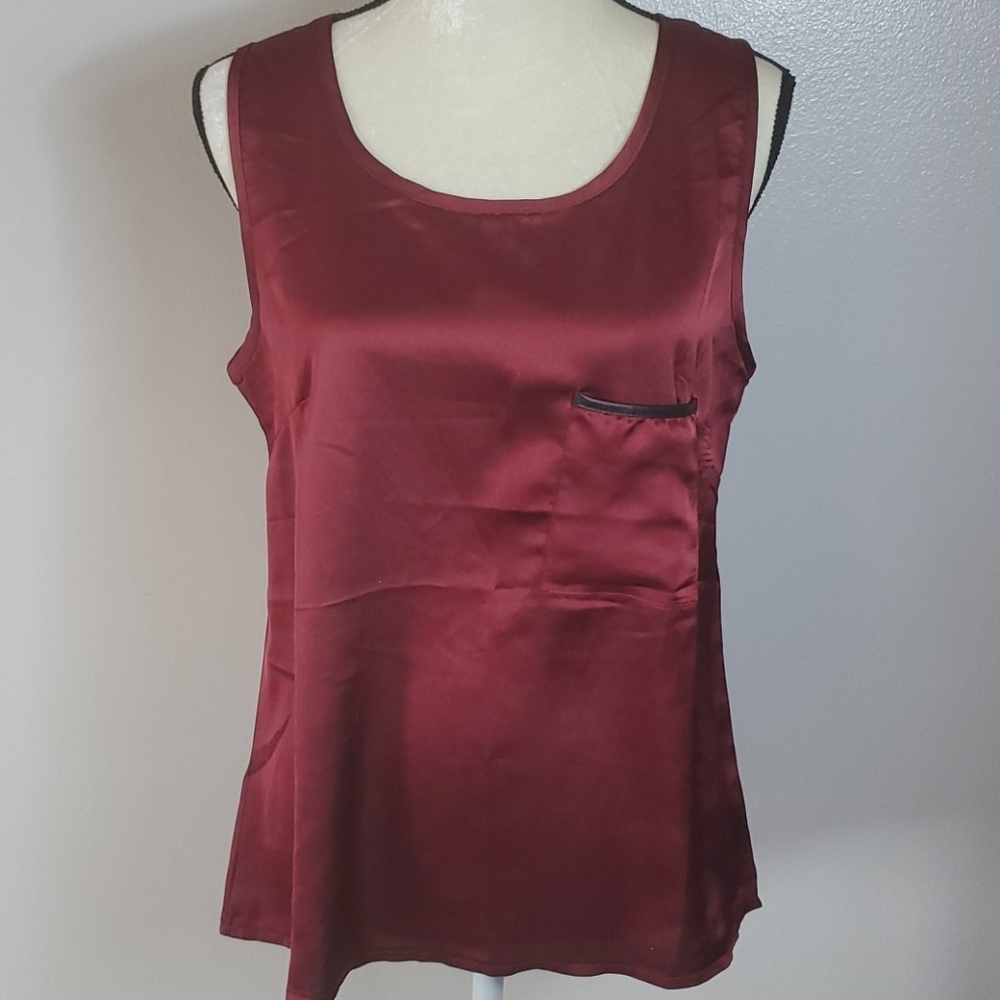 Maroon Silky tank